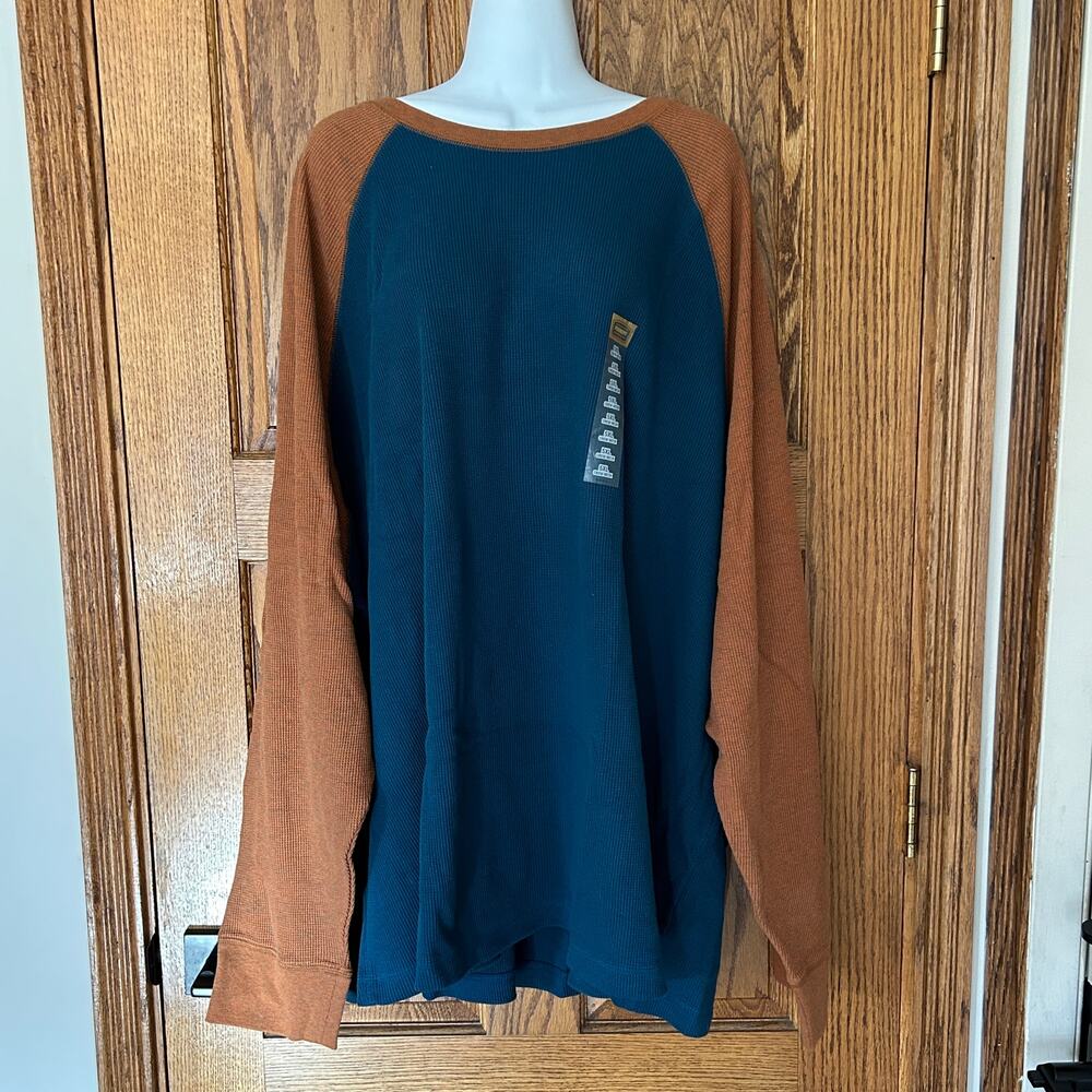 Foundry Long Sleeve Waffle Crew Neck T-shirt NEW 5XL Big and Tall